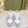 sy_no_2DFCFDAC387805903D57EA27B677C36B_0 Louis Vuitton LV Trainer White / Black Outline Monogram Sneakers