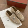 sy_no_2E06516C033E83554255616B213219C3_0 Loro Piana Summer Charms Walk Sand Suede Loafers
