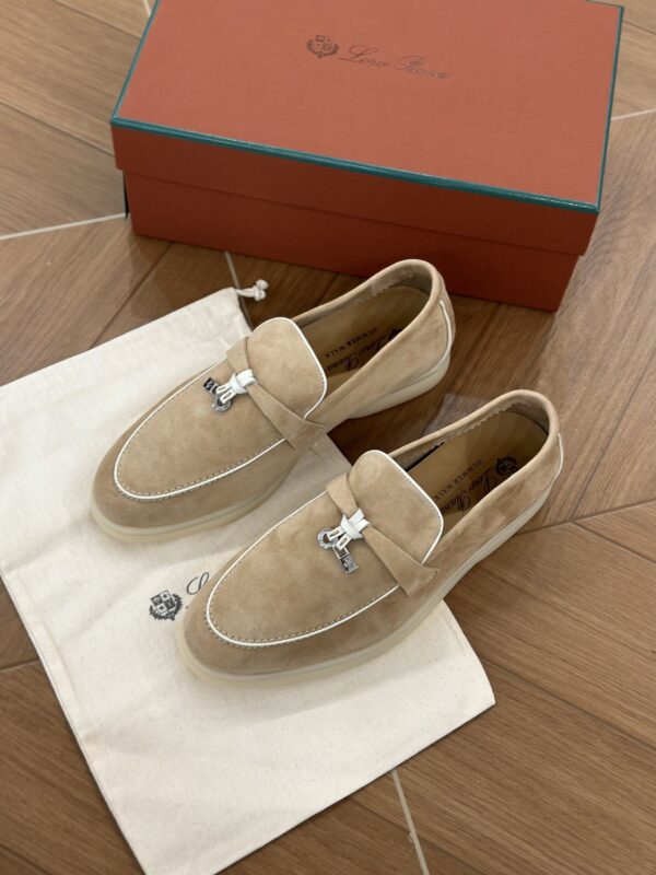 sy_no_2E06516C033E83554255616B213219C3_3 Loro Piana Summer Charms Walk Sand Suede Loafers