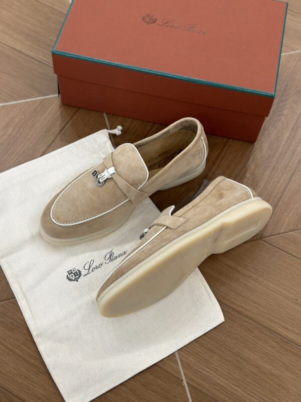 sy_no_2E06516C033E83554255616B213219C3_5 Loro Piana Summer Charms Walk Sand Suede Loafers