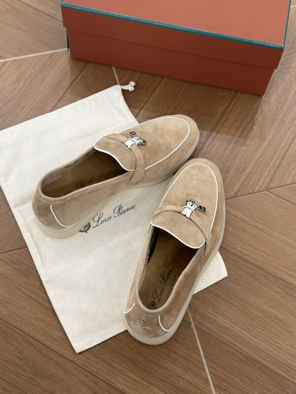 sy_no_2E06516C033E83554255616B213219C3_6 Loro Piana Summer Charms Walk Sand Suede Loafers