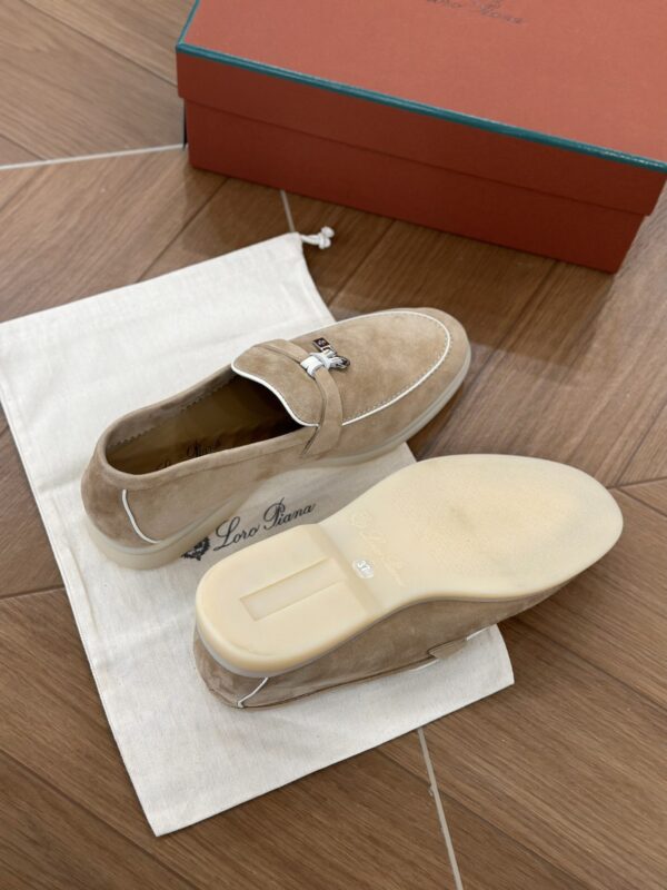 sy_no_2E06516C033E83554255616B213219C3_8 Loro Piana Summer Charms Walk Sand Suede Loafers