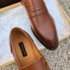 sy_no_2E51905B2BE3B351984D4FE0C43E3CB6_2 Brown & Caramel Calfskin Penny Loafers