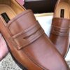 sy_no_2E51905B2BE3B351984D4FE0C43E3CB6_3 Brown & Caramel Calfskin Penny Loafers