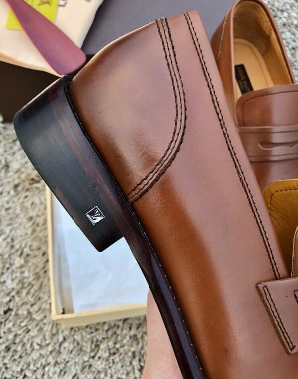 sy_no_2E51905B2BE3B351984D4FE0C43E3CB6_6 Brown & Caramel Calfskin Penny Loafers