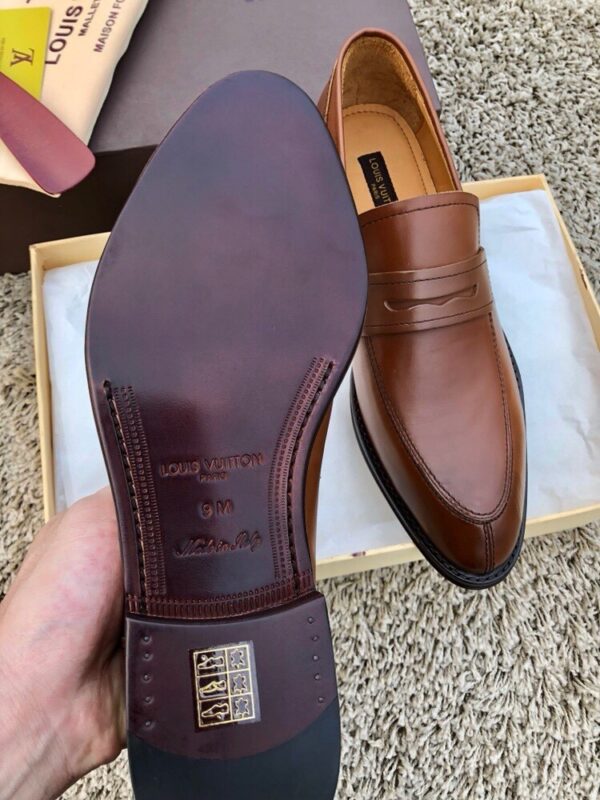 sy_no_2E51905B2BE3B351984D4FE0C43E3CB6_7 Brown & Caramel Calfskin Penny Loafers