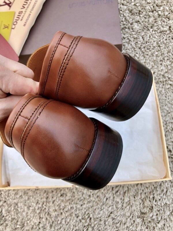 sy_no_2E51905B2BE3B351984D4FE0C43E3CB6_8 Brown & Caramel Calfskin Penny Loafers