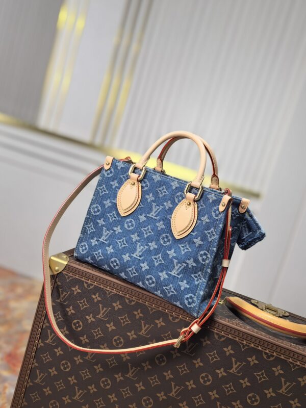 sy_no_2E8DF6D0F19D242067E228273EA8812E_2 Louis Vuitton OnTheGo PM Denim Tote Bag