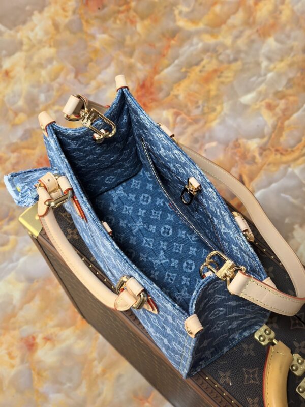 sy_no_2E8DF6D0F19D242067E228273EA8812E_7 Louis Vuitton OnTheGo PM Denim Tote Bag