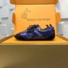 sy_no_2EABA1CC5895A03F25C49C5D42D50032_4 Louis Vuitton Sneakerina Blue Sequin Monogram & Black Suede Thin-Sole Sneakers