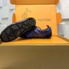 sy_no_2EABA1CC5895A03F25C49C5D42D50032_5 Louis Vuitton Sneakerina Blue Sequin Monogram & Black Suede Thin-Sole Sneakers