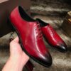 sy_no_2EAC2BA88983D1591A9675970C408C5D_2 Red & Burgundy Patina Leather Oxford Shoes