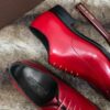 sy_no_2EAC2BA88983D1591A9675970C408C5D_5 Red & Burgundy Patina Leather Oxford Shoes