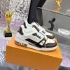 Louis Vuitton LV Trainer Maxi Dark Brown, Mocha & White Sneakers