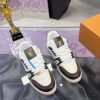 Louis Vuitton LV Trainer Maxi Dark Brown, Mocha & White Sneakers