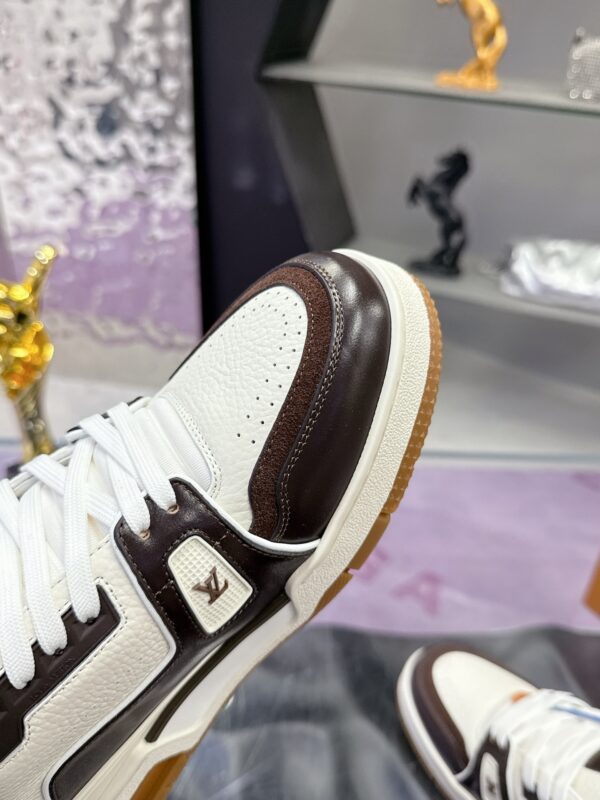 Louis Vuitton LV Trainer Maxi Dark Brown, Mocha & White Sneakers