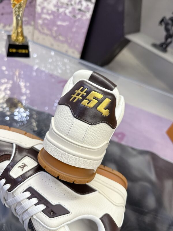 Louis Vuitton LV Trainer Maxi Dark Brown, Mocha & White Sneakers