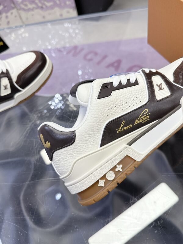 Louis Vuitton LV Trainer Maxi Dark Brown, Mocha & White Sneakers