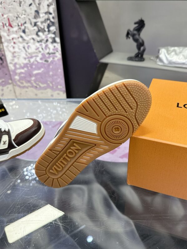 Louis Vuitton LV Trainer Maxi Dark Brown, Mocha & White Sneakers