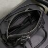 sy_no_2F1AB3EE431A4E2ADB0720A6AEBDB035_4 Black Leather Front-Zip Double-Handle Shoulder Crossbody Bag