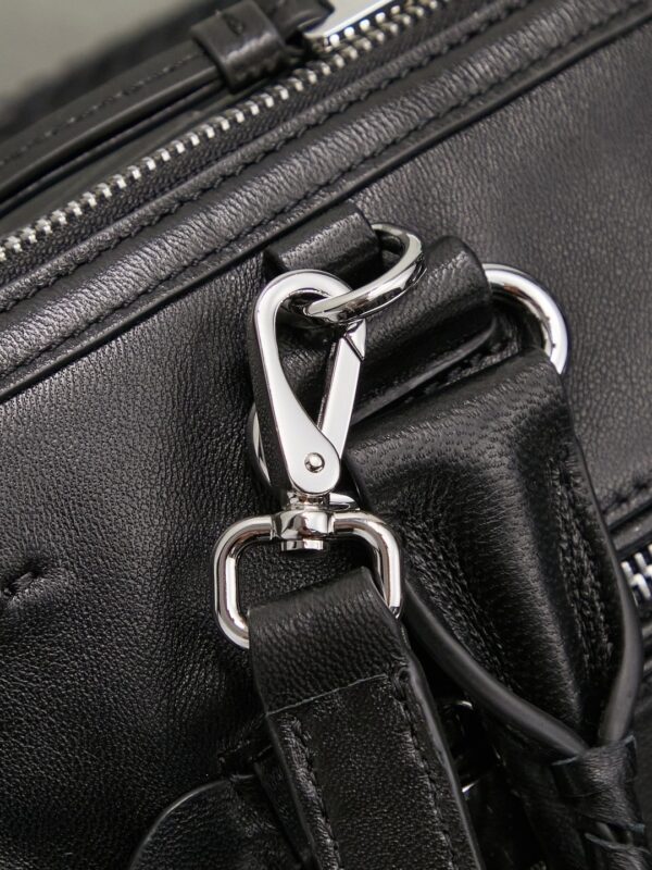 sy_no_2F1AB3EE431A4E2ADB0720A6AEBDB035_8 Black Leather Front-Zip Double-Handle Shoulder Crossbody Bag