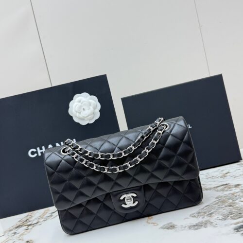 Chanel Classic Flap CF – Quilted Lambskin Leather with Silver Hardware