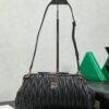Black Matelassé Shell Backpack