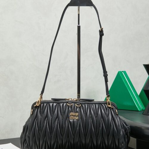 sy_no_2F591AEA420477BC3227C7A7DF0F4454_0 Black Matelassé Shell Backpack