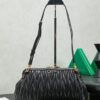 Black Matelassé Shell Backpack