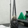 Black Matelassé Shell Backpack