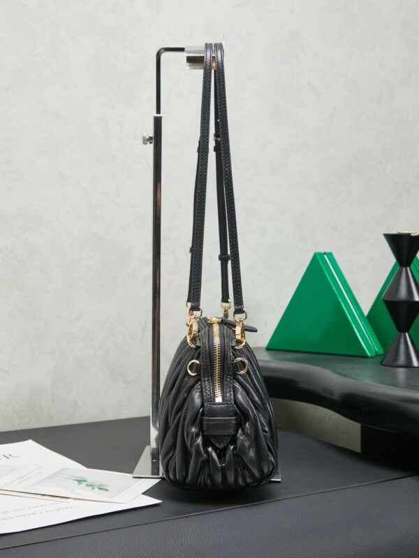 Black Matelassé Shell Backpack