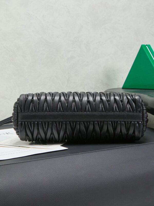 Black Matelassé Shell Backpack