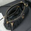 Black Matelassé Shell Backpack