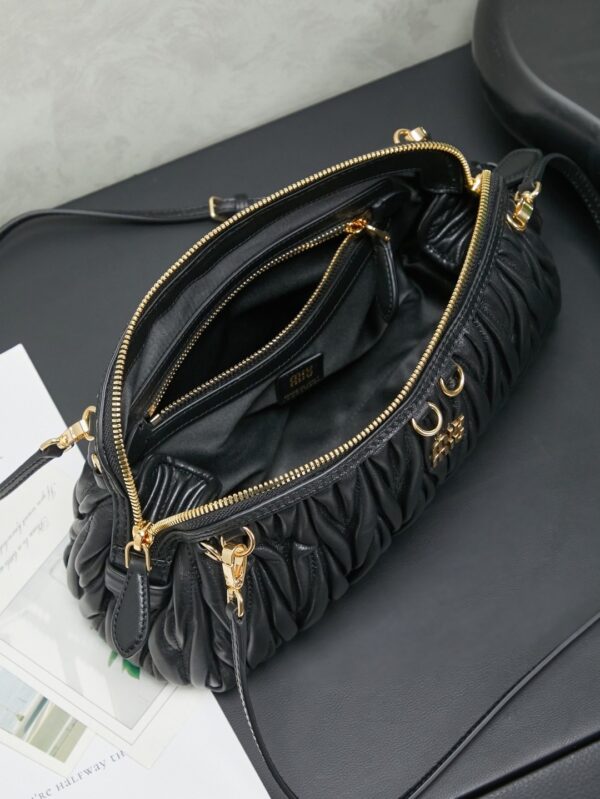 Black Matelassé Shell Backpack