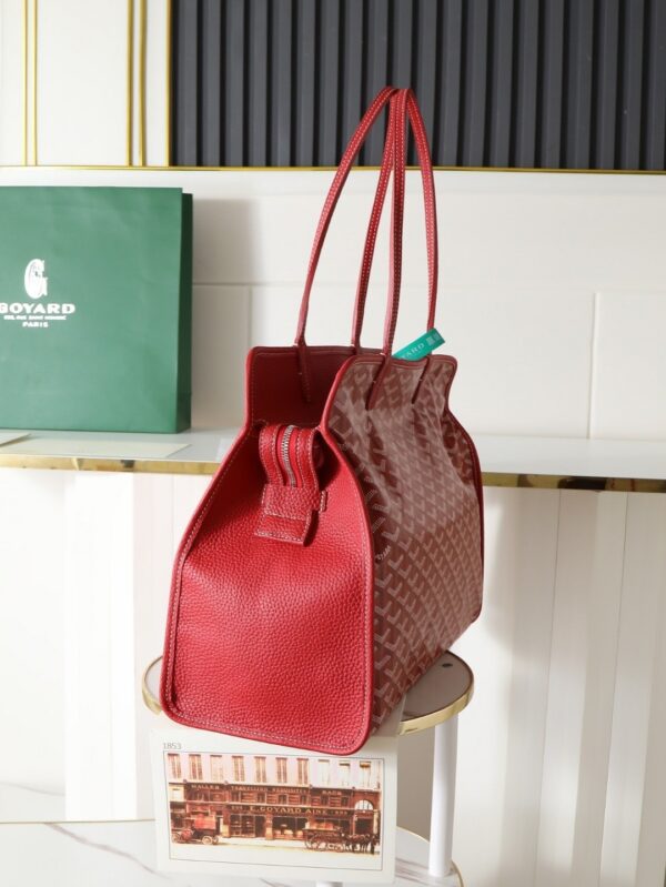 sy_no_2F891F46638EE1644B0F2E6596BCBB98_2 Red Goyardine Hardy Small Commuter Tote