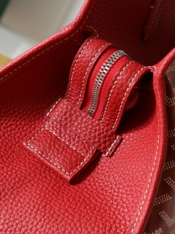 sy_no_2F891F46638EE1644B0F2E6596BCBB98_3 Red Goyardine Hardy Small Commuter Tote