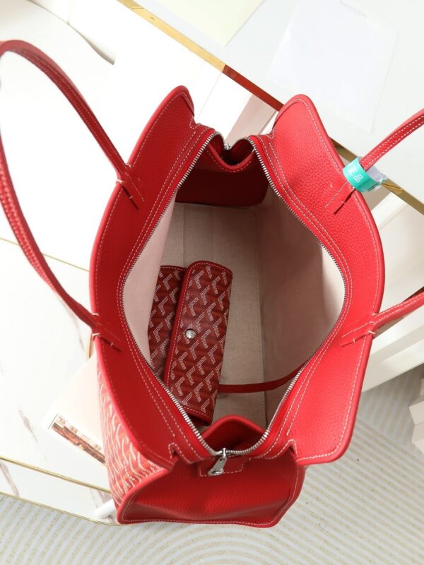sy_no_2F891F46638EE1644B0F2E6596BCBB98_8 Red Goyardine Hardy Small Commuter Tote
