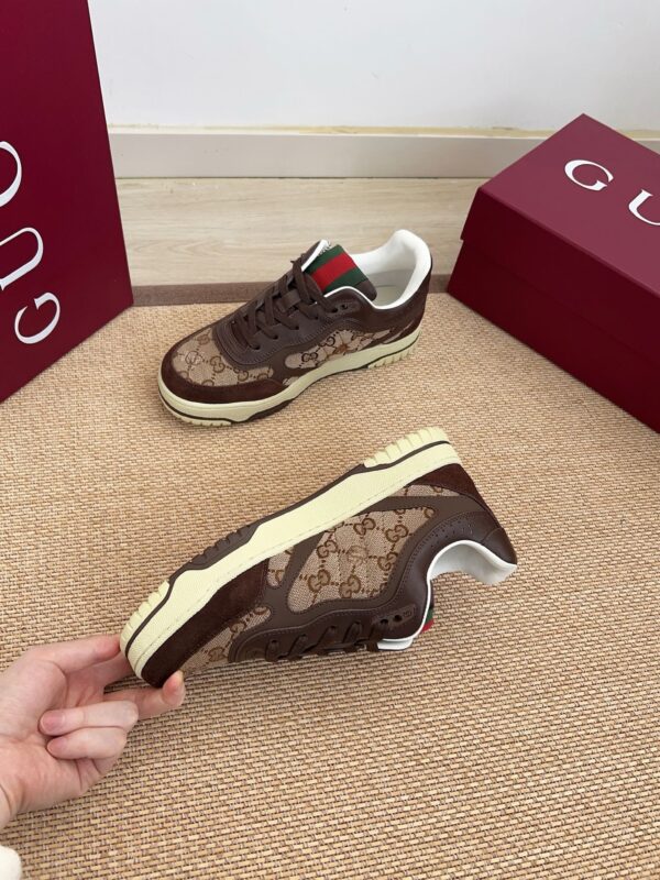 Gucci MAC8 GG Canvas & Leather Sneaker in Dark Brown / Ebony