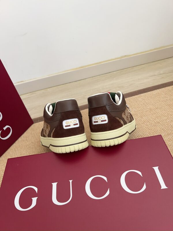 Gucci MAC8 GG Canvas & Leather Sneaker in Dark Brown / Ebony