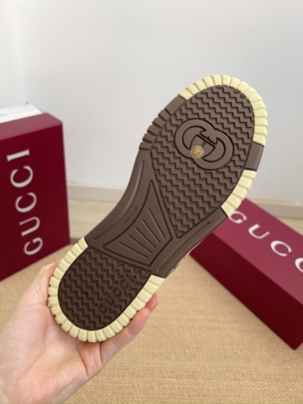 Gucci MAC8 GG Canvas & Leather Sneaker in Dark Brown / Ebony
