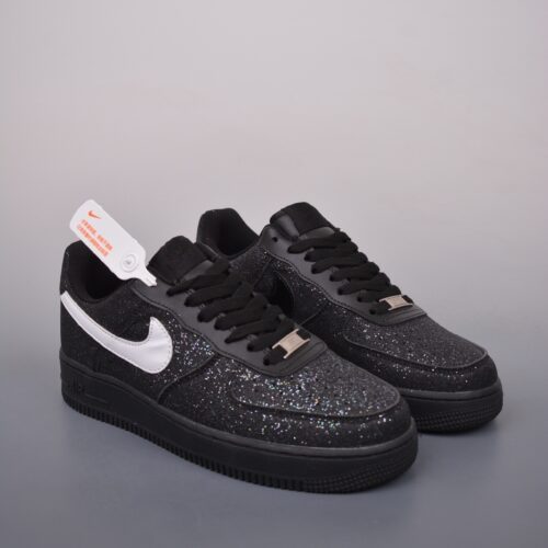 Nike Air Force 1 Low – Black / Silver Glitter