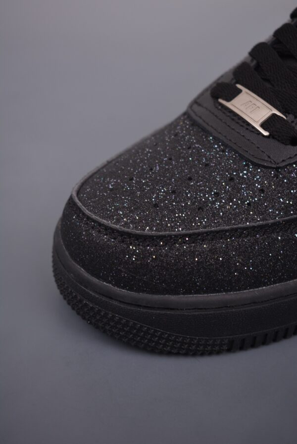 sy_no_304B110CC1F3DED43D20E539665643FA_5 Nike Air Force 1 Low – Black / Silver Glitter
