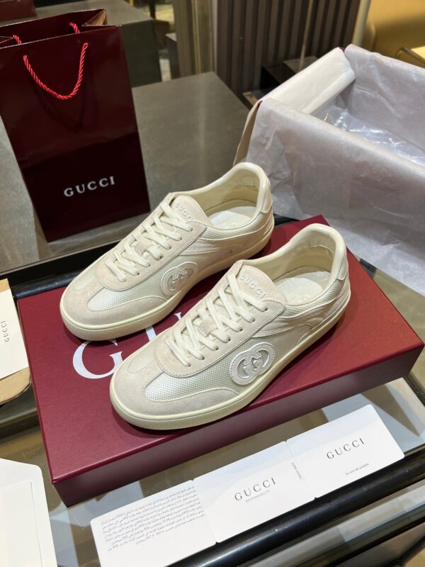 sy_no_30640613B011554FF099642DB620E343_1 Gucci B Sneaker Off-White Fabric & Suede – Ivory