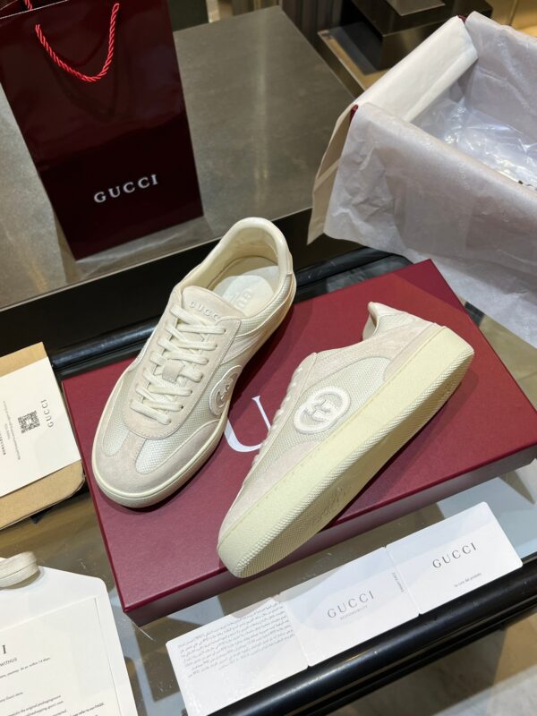 sy_no_30640613B011554FF099642DB620E343_2 Gucci B Sneaker Off-White Fabric & Suede – Ivory