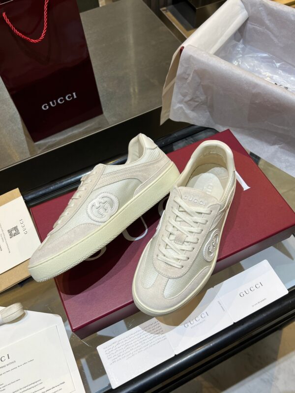 sy_no_30640613B011554FF099642DB620E343_3 Gucci B Sneaker Off-White Fabric & Suede – Ivory