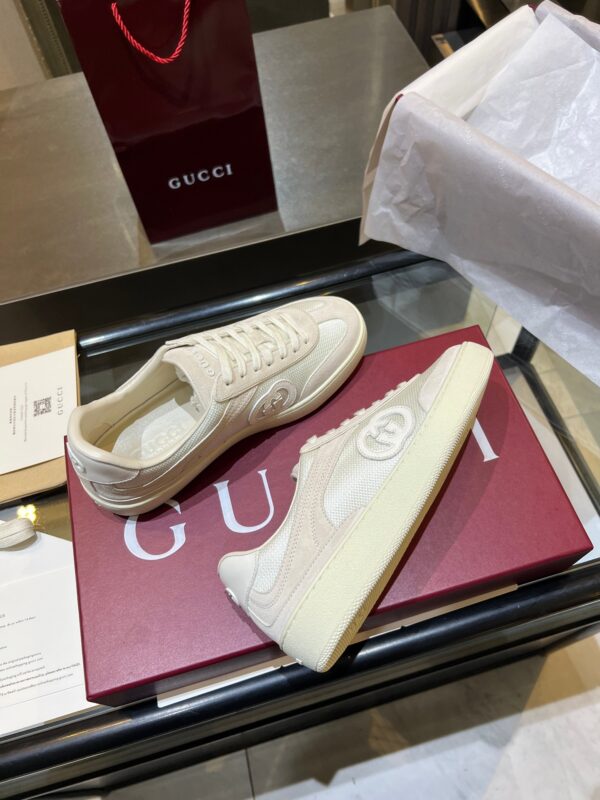 sy_no_30640613B011554FF099642DB620E343_6 Gucci B Sneaker Off-White Fabric & Suede – Ivory
