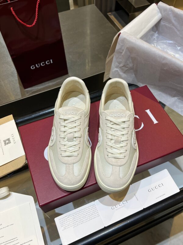 sy_no_30640613B011554FF099642DB620E343_8 Gucci B Sneaker Off-White Fabric & Suede – Ivory