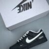 sy_no_308AD34DBE5E8EA569906F7612603648_2 Nike Dunk Low Custom “Black / Sail Swoosh & Arrowshot” Sneakers