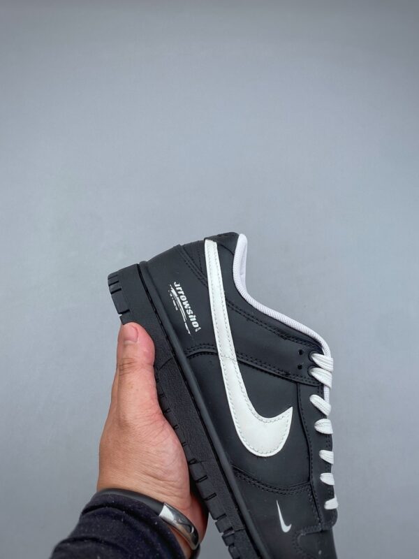 sy_no_308AD34DBE5E8EA569906F7612603648_5 Nike Dunk Low Custom “Black / Sail Swoosh & Arrowshot” Sneakers