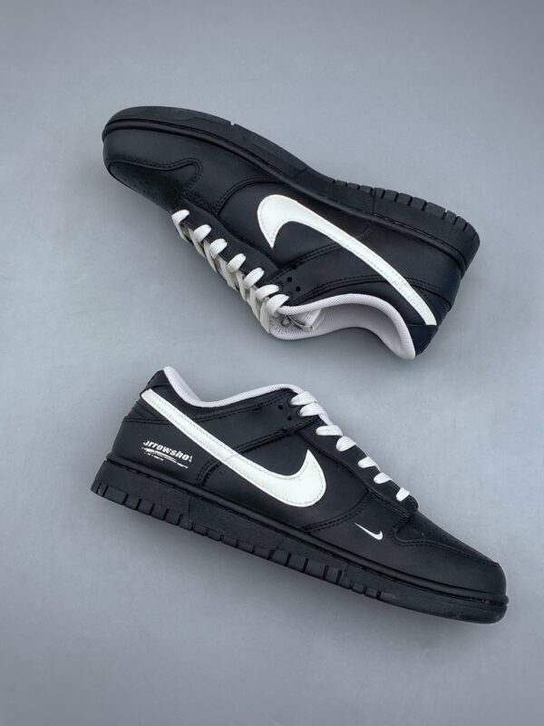 sy_no_308AD34DBE5E8EA569906F7612603648_8 Nike Dunk Low Custom “Black / Sail Swoosh & Arrowshot” Sneakers